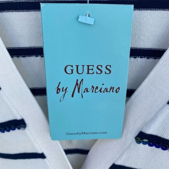 Guess by Marciano Women's Striped Cardigan Sweater Silk & Cotton Size L - Picture 11 of 13